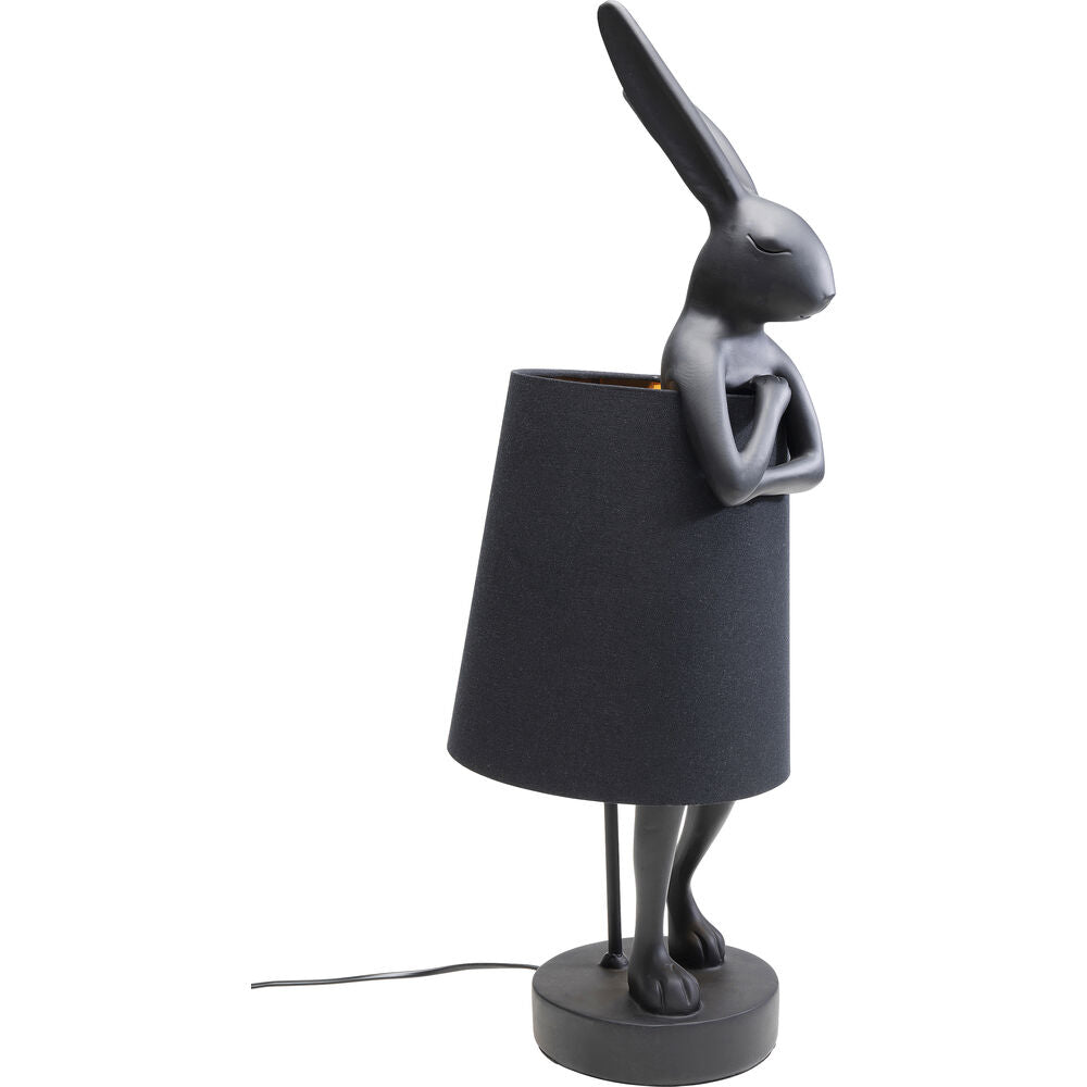 Table Lamp Animal Rabbit Matt Black 68