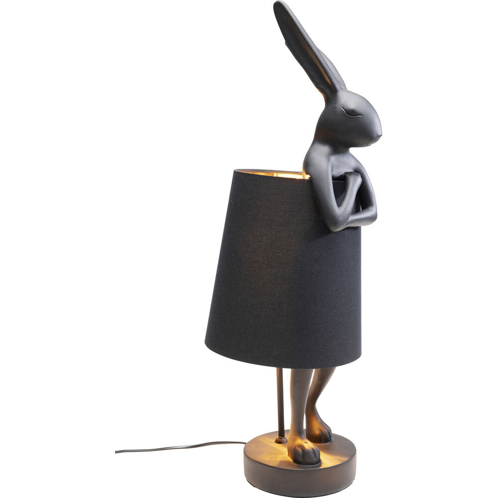 Table Lamp Animal Rabbit Matt Black 68