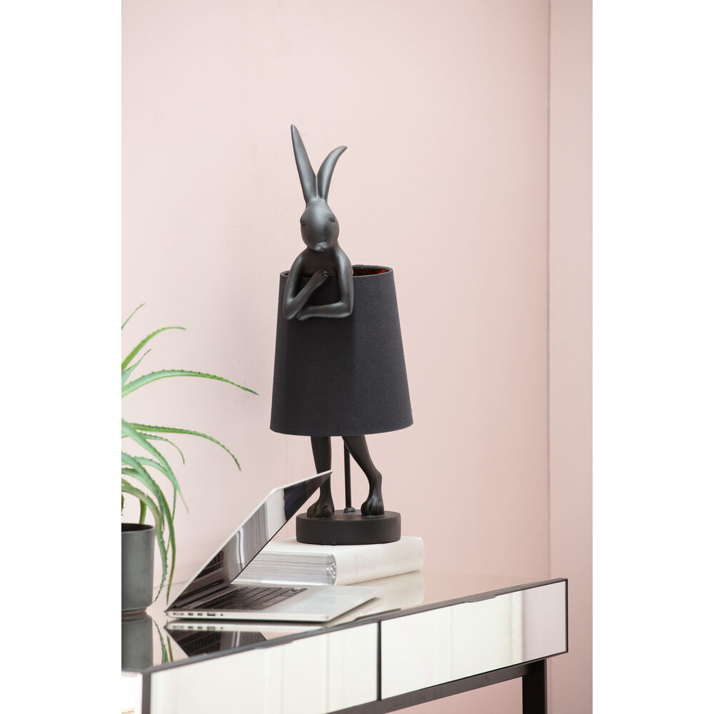 Table Lamp Animal Rabbit Matt Black 68