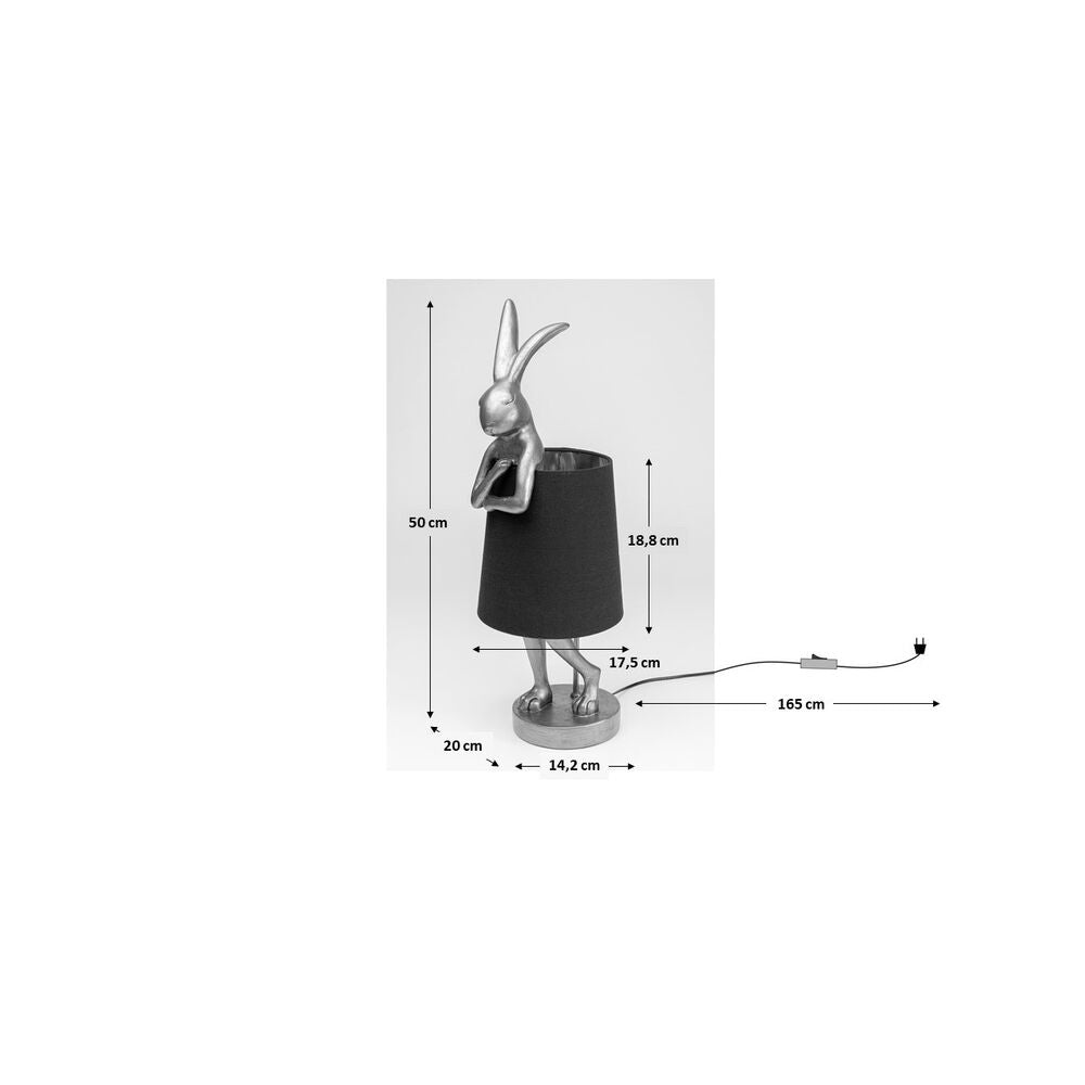 Table Lamp Animal Rabbit Gold/White 50cm