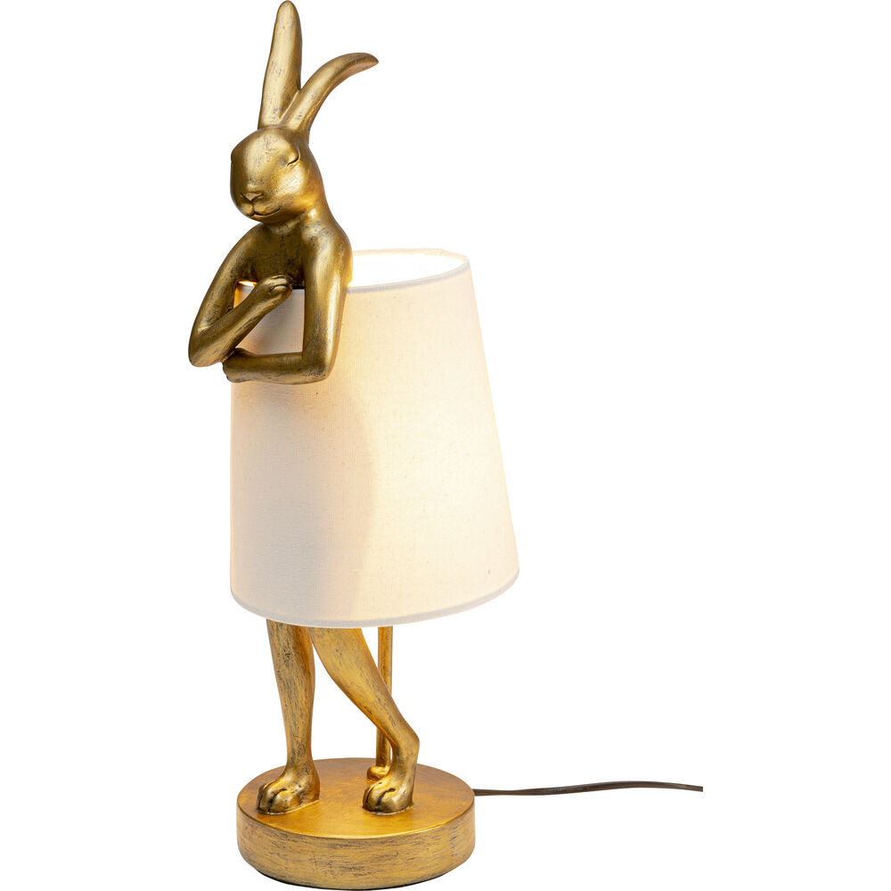 Table Lamp Animal Rabbit Gold/White 50cm