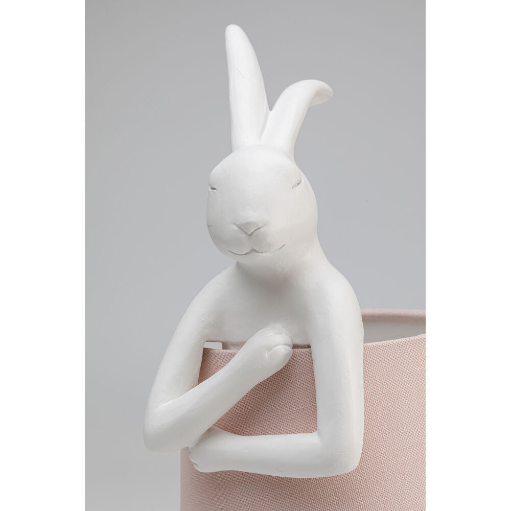 Table Lamp Animal Rabbit White/Rose 50cm