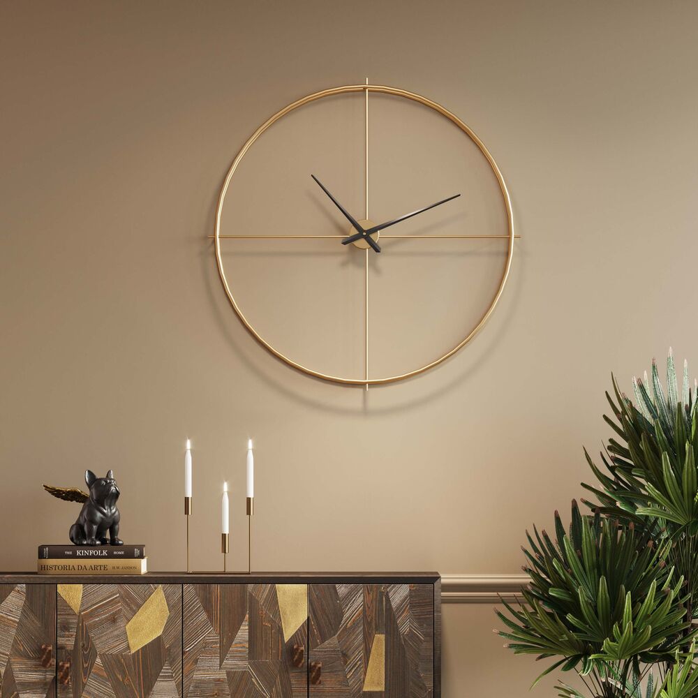Wall Clock Simple Pure Brass Ø95cm
