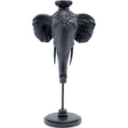 Candle Holder Elephant Head Black 49cm