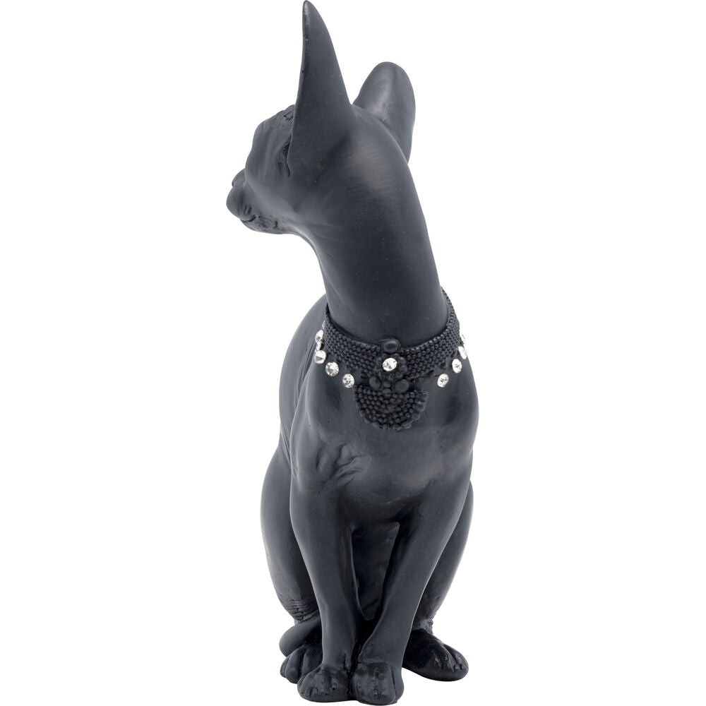 Deco Figurine Sitting Cat Audrey Black 27cm