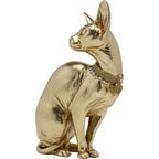 Deco Figurine Sitting Cat Audrey Gold 27cm