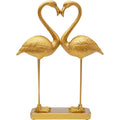 Deco Figurine Flamingo Love Gold 39cm