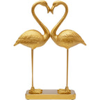 Deco Figurine Flamingo Love Gold 39cm