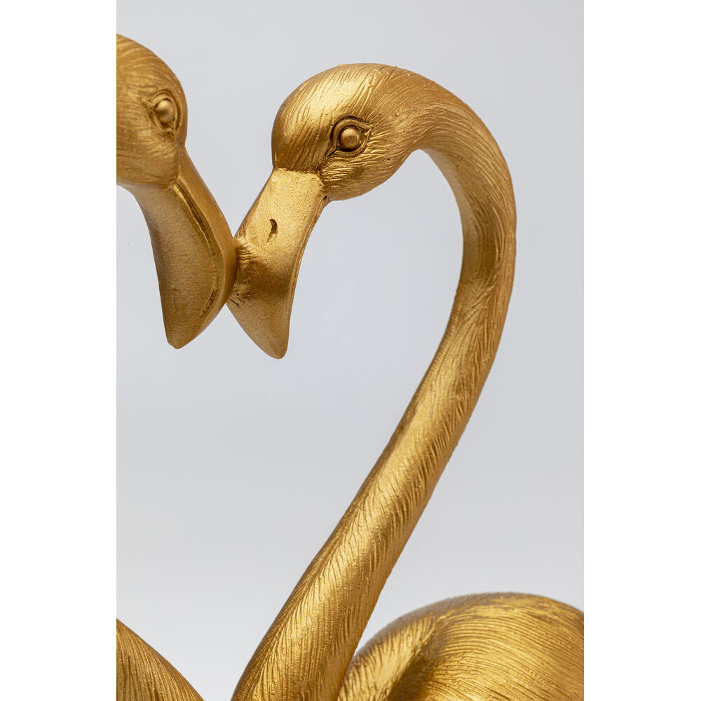 Deco Figurine Flamingo Love Gold 39cm