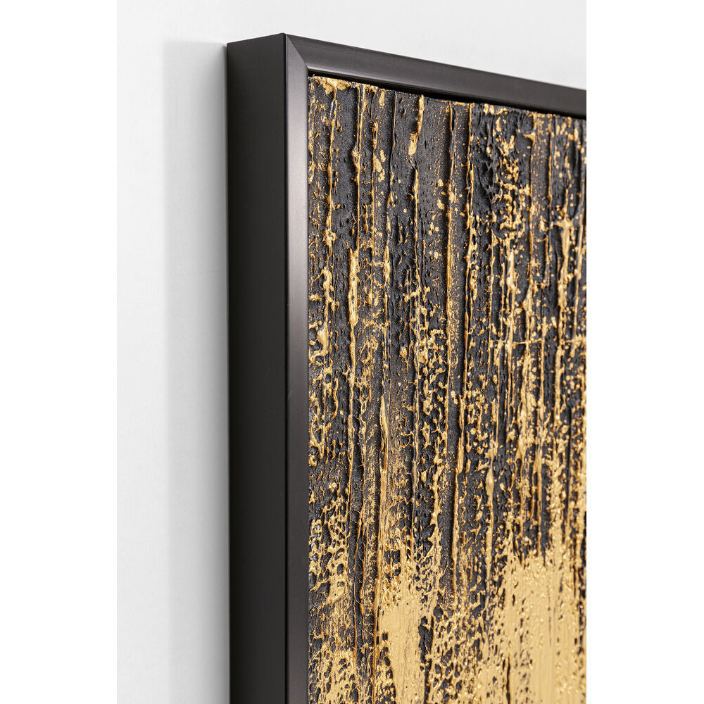 Framed Picture Abstract Black 80x120cm