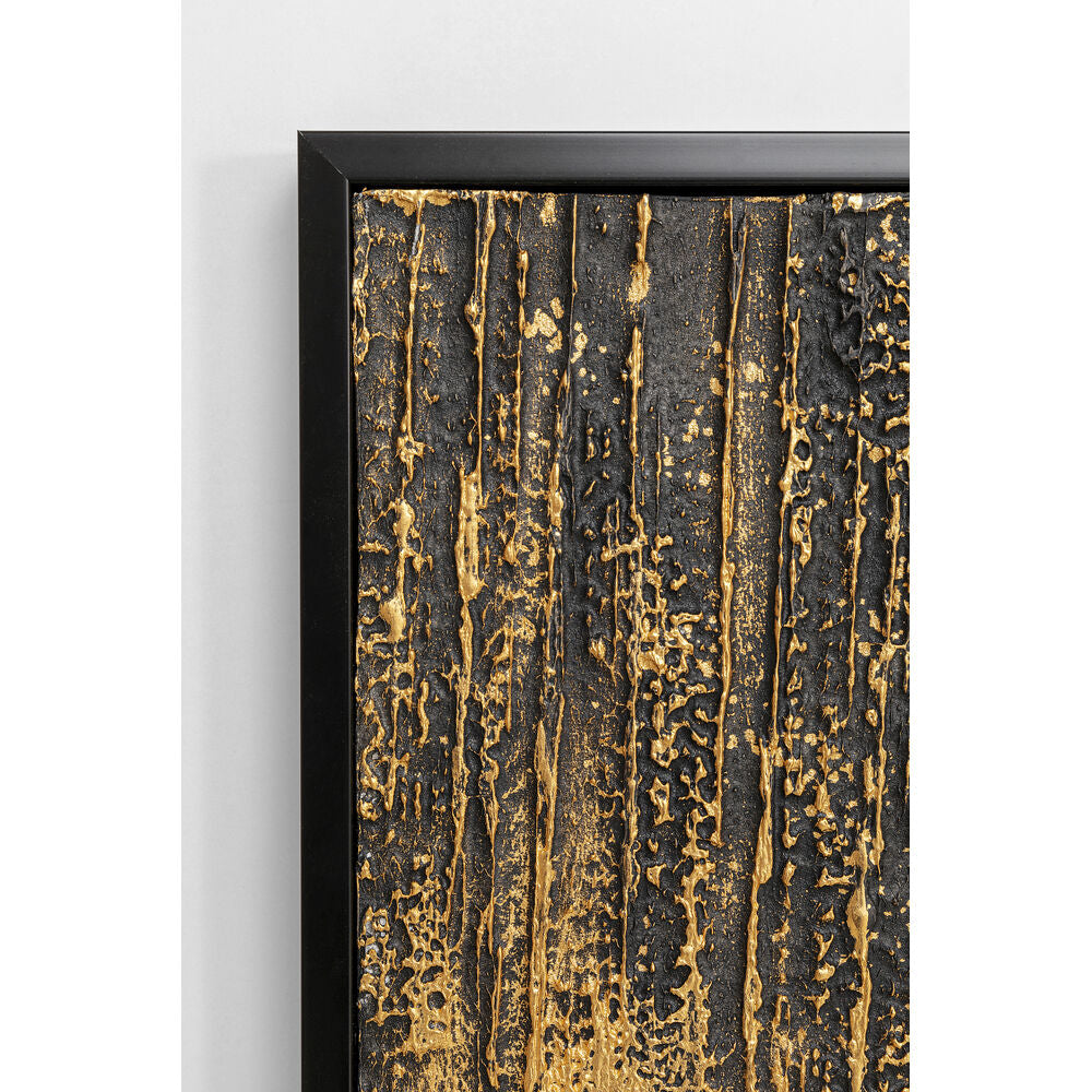 Framed Picture Abstract Black 80x120cm