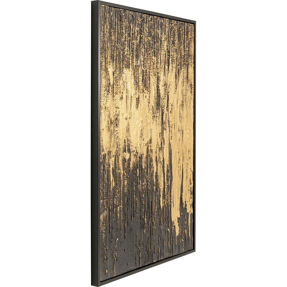 Framed Picture Abstract Black 80x120cm
