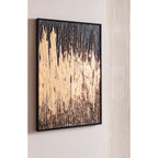 Framed Picture Abstract Black 80x120cm