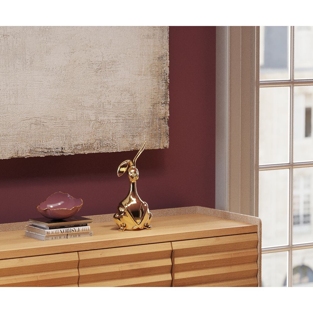 Deco Figurine Bunny Gold 37cm