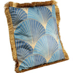 Cushion Leaves Fringe 45x45cm