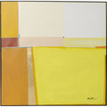 Framed Picture Abstract Shapes Yellow 113x113cm