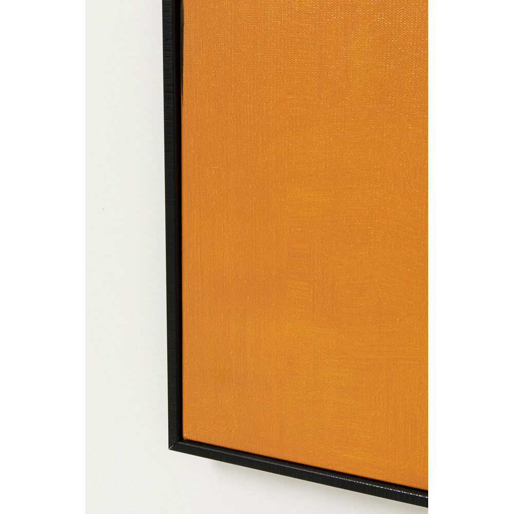 Framed Picture Abstract Shapes Yellow 113x113cm