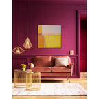 Framed Picture Abstract Shapes Yellow 113x113cm