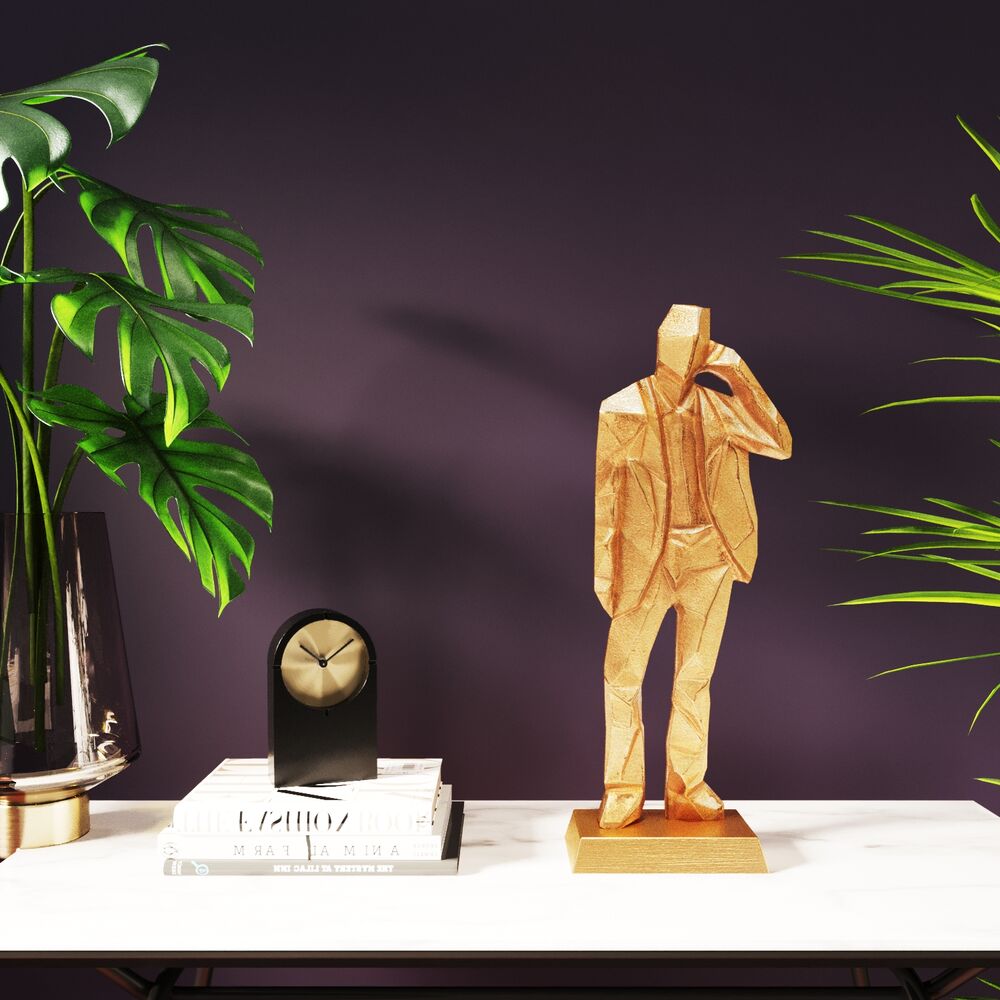 Deco Figurine Standing Man Gold 62cm