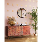 Vase Half Face Gold 46cm