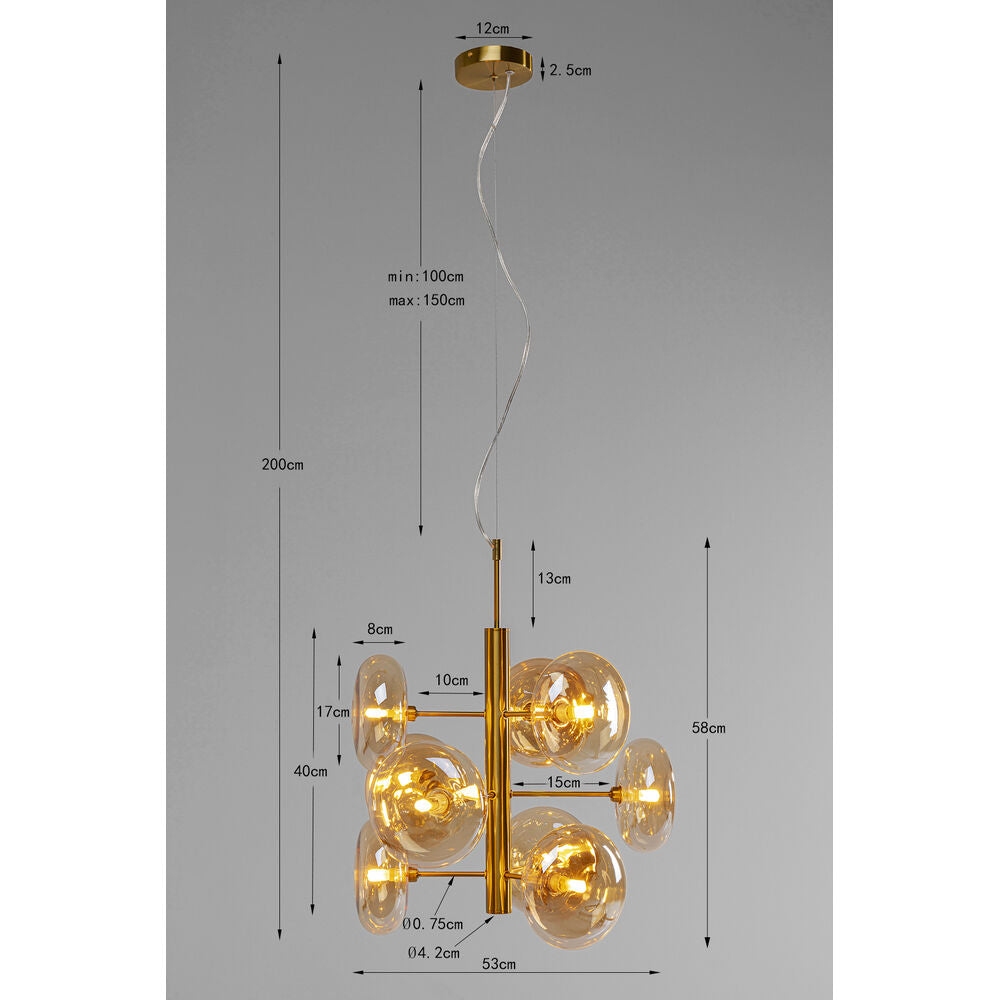 Pendant Lamp Headlight Brass