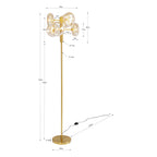 Floor Lamp Headlight Brass 163cm