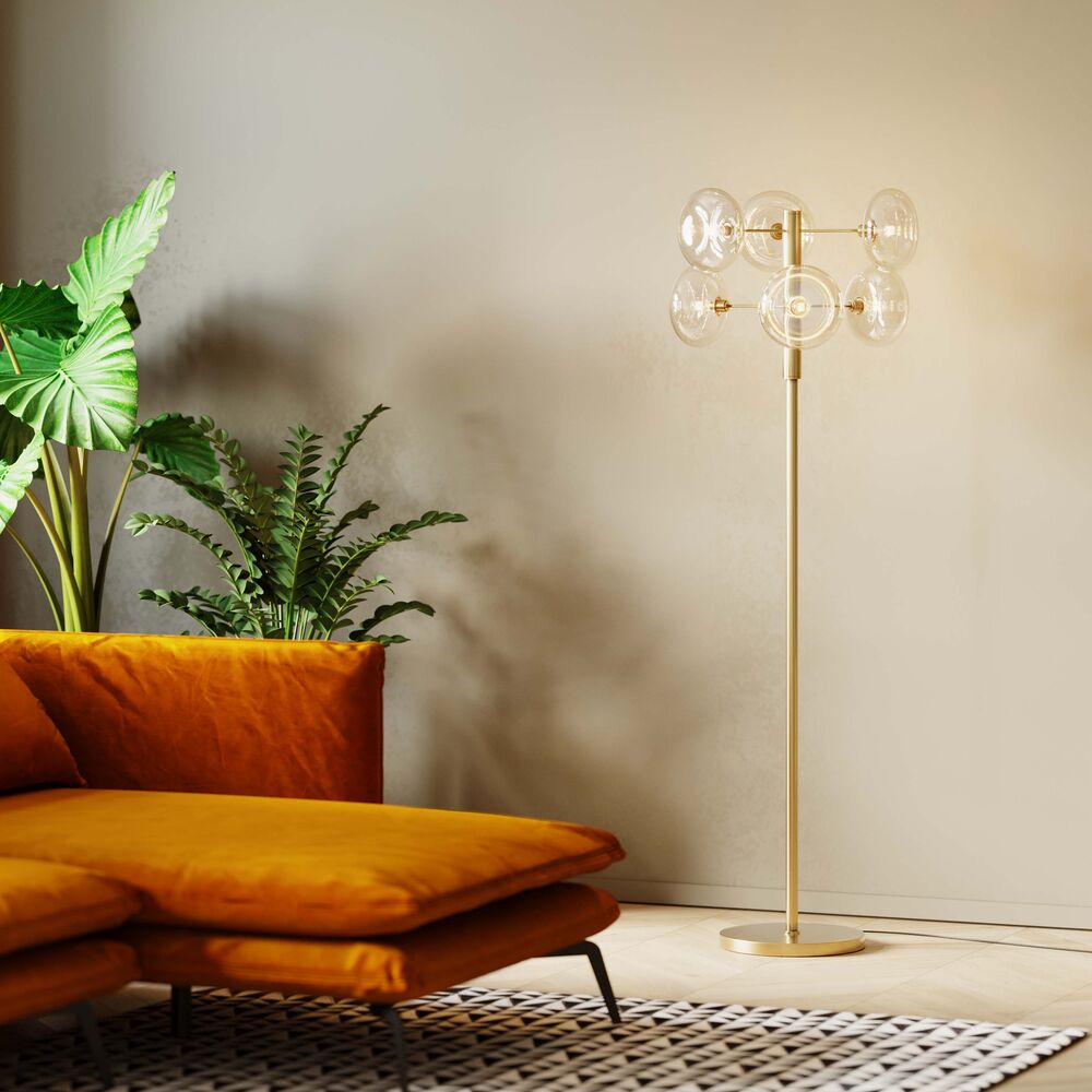 Floor Lamp Headlight Brass 163cm
