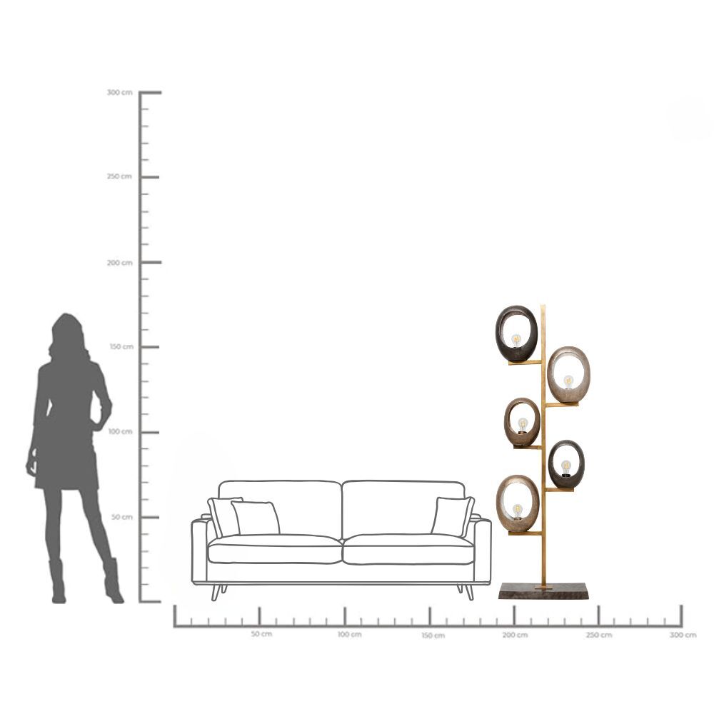 Floor Lamp Five Loops 173cm