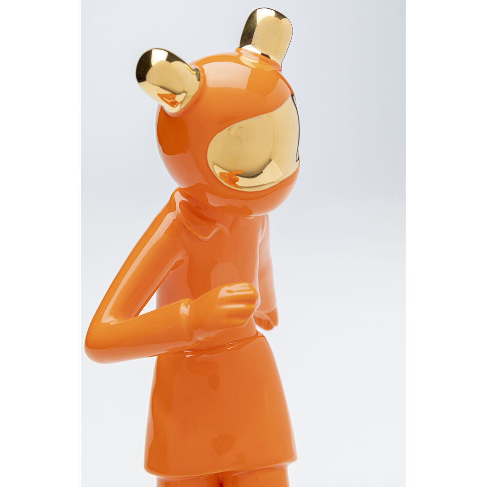 Deco Figurine Skating Astronaut Orange 33cm
