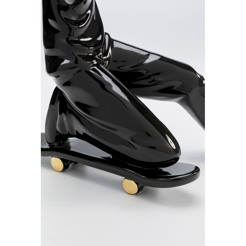 Deco Figurine Skating Astronaut Black 21cm