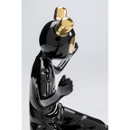 Deco Figurine Skating Astronaut Black 21cm