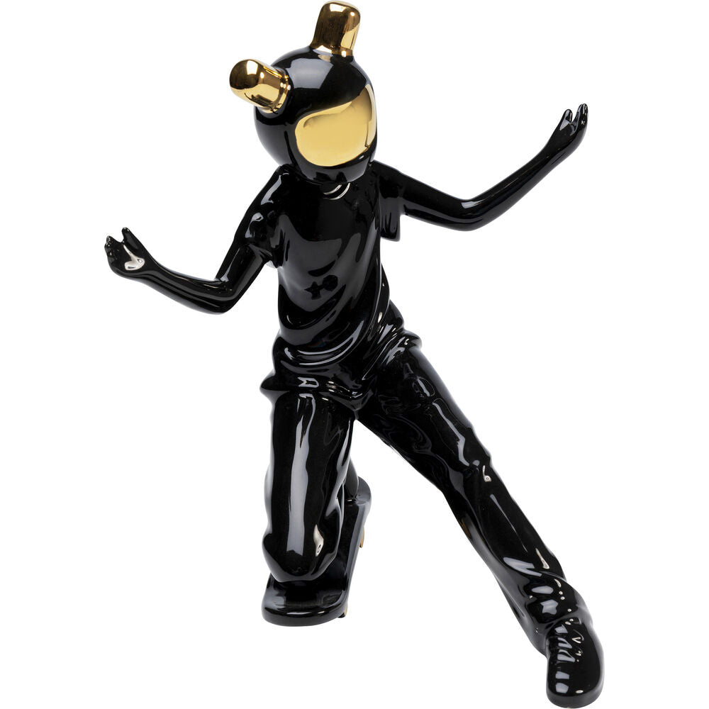 Deco Figurine Skating Astronaut Black 21cm