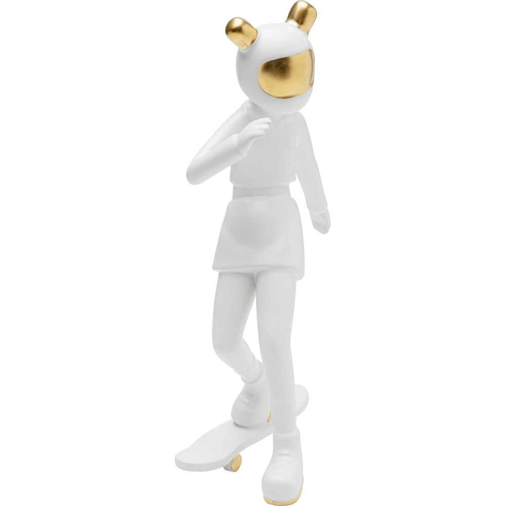 Deco Figurine Skating Astronaut White 33cm