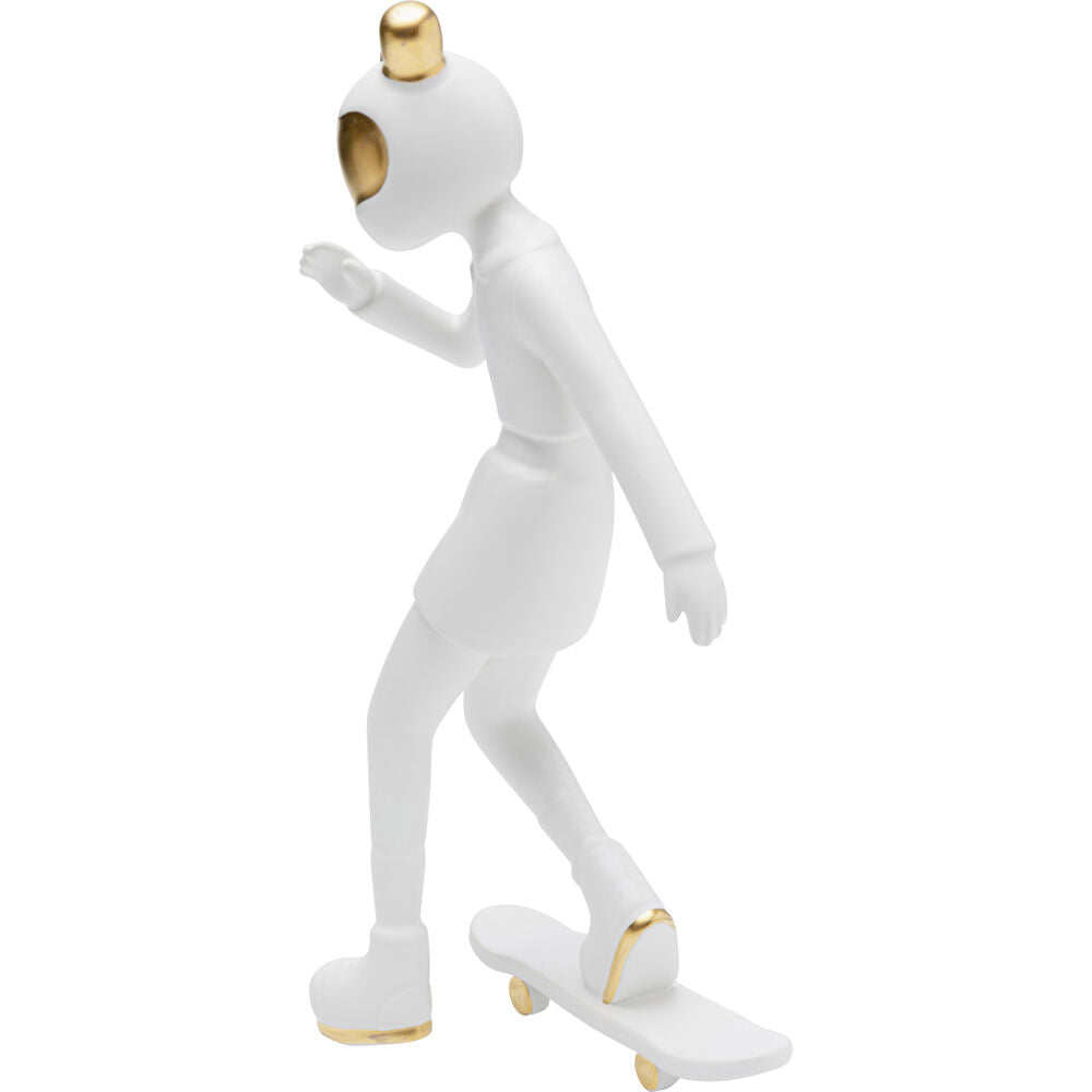 Deco Figurine Skating Astronaut White 33cm