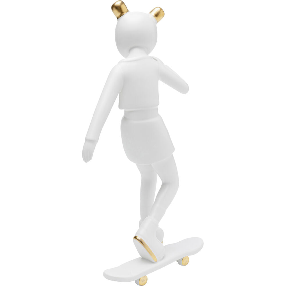 Deco Figurine Skating Astronaut White 33cm