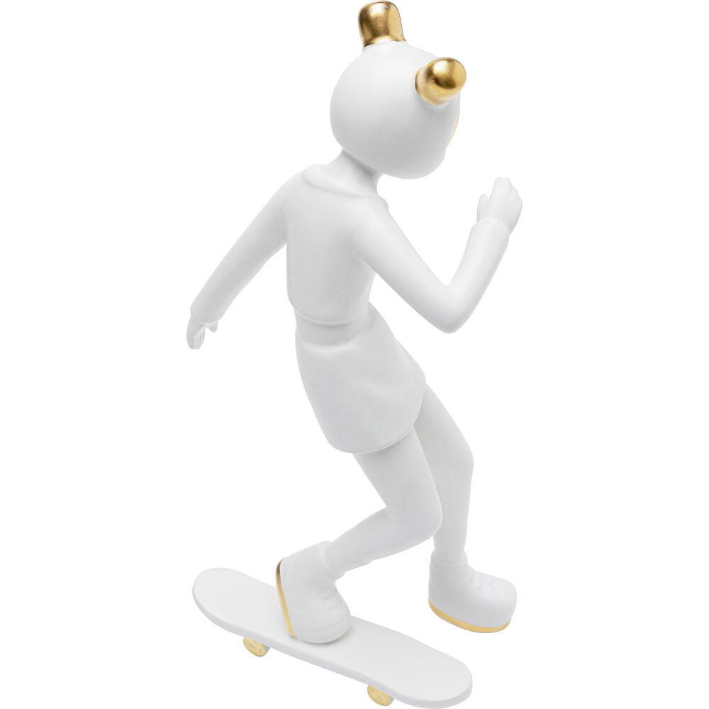 Deco Figurine Skating Astronaut White 33cm