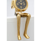 Table Clock Sitting Man Gold 8x27cm