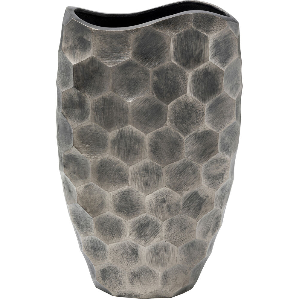 Deco Vase Sacramento Comb Silver Antique 59cm