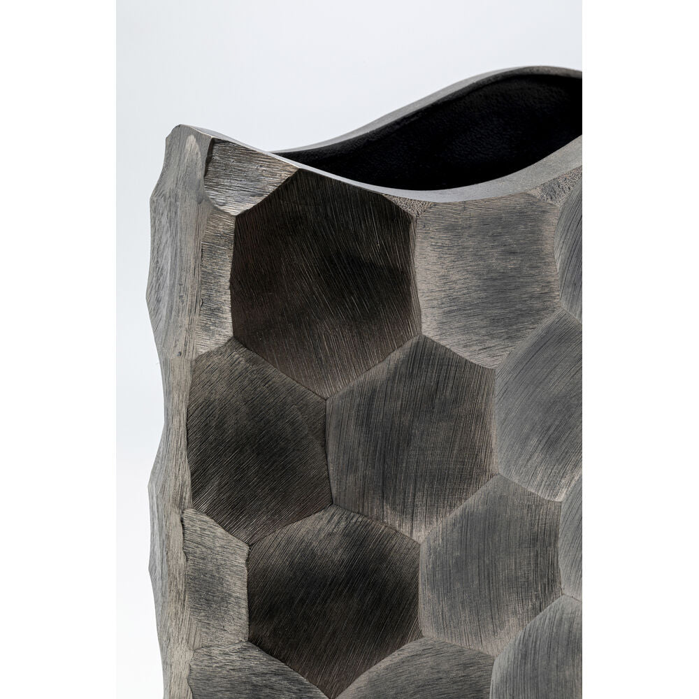 Deco Vase Sacramento Comb Silver Antique 59cm
