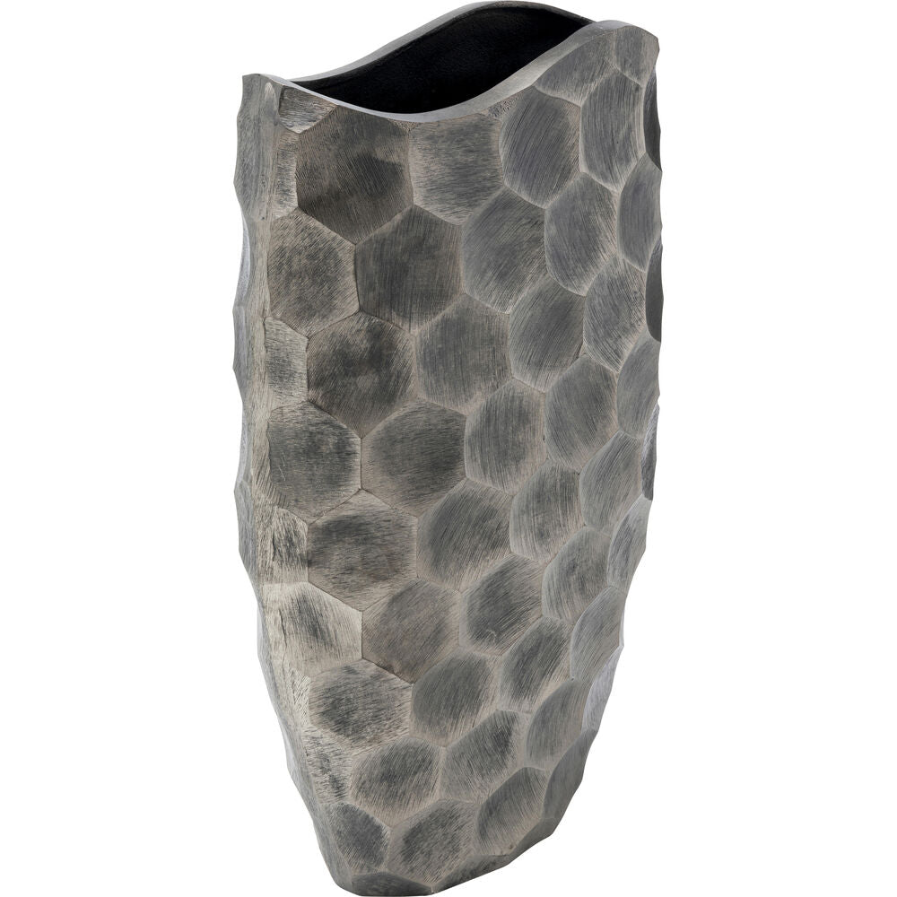 Deco Vase Sacramento Comb Silver Antique 59cm