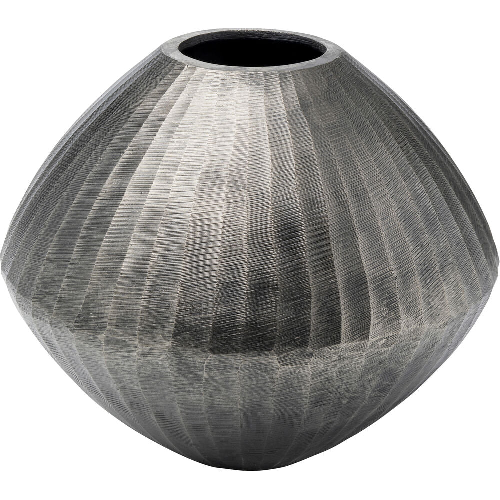 Deco Vase Sacramento Carving Silver Antique 30cm
