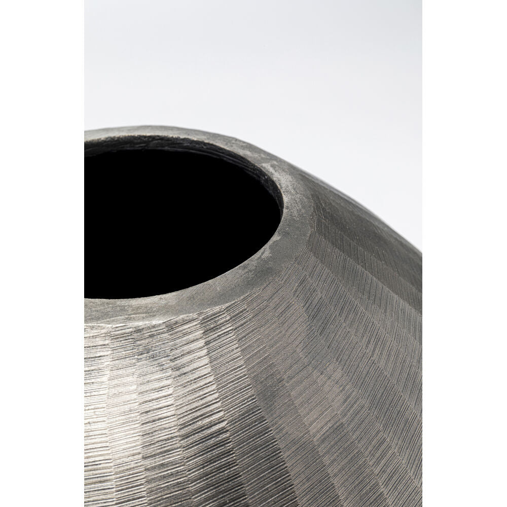 Deco Vase Sacramento Carving Silver Antique 30cm