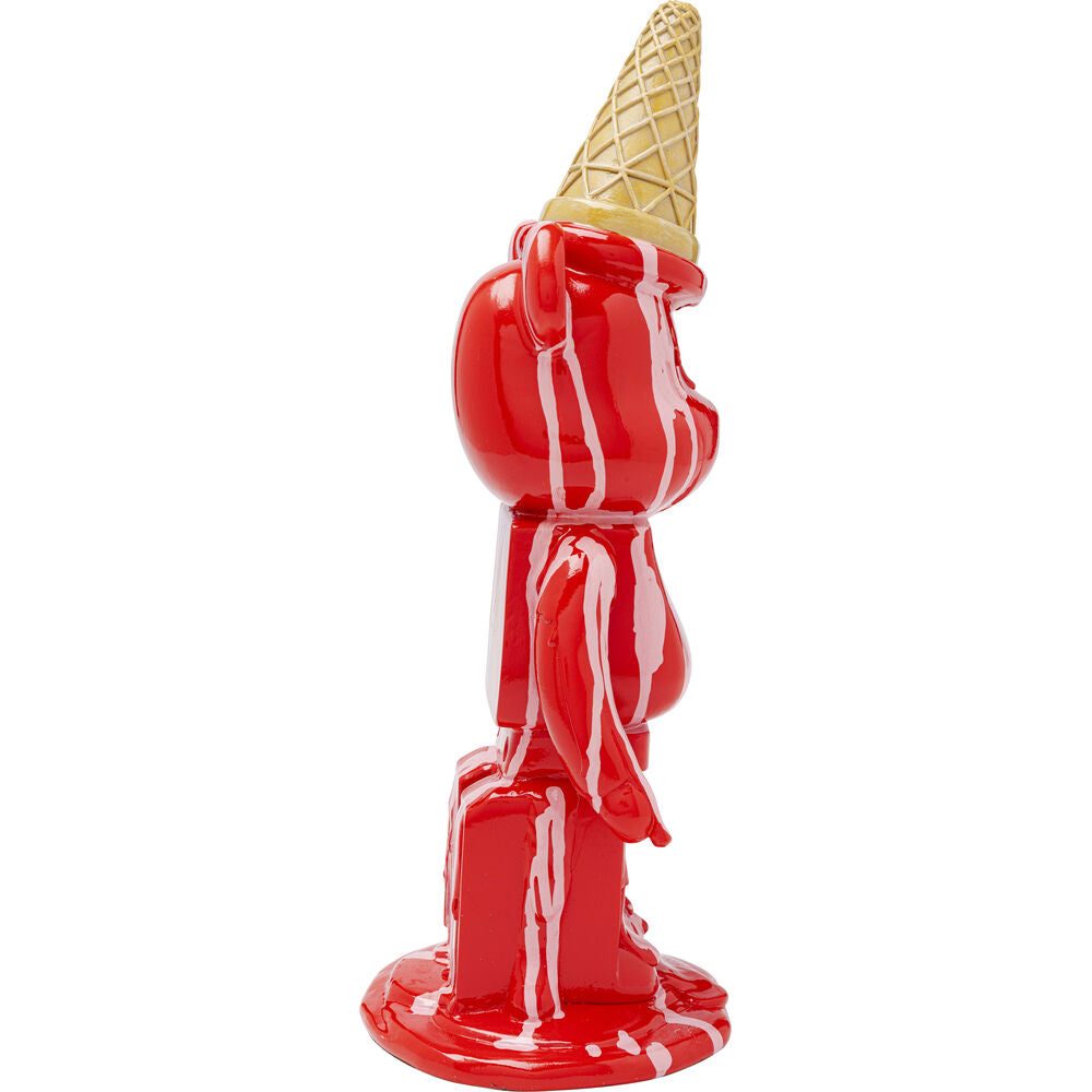 Deco Figurine Gelato Bear Red 40cm