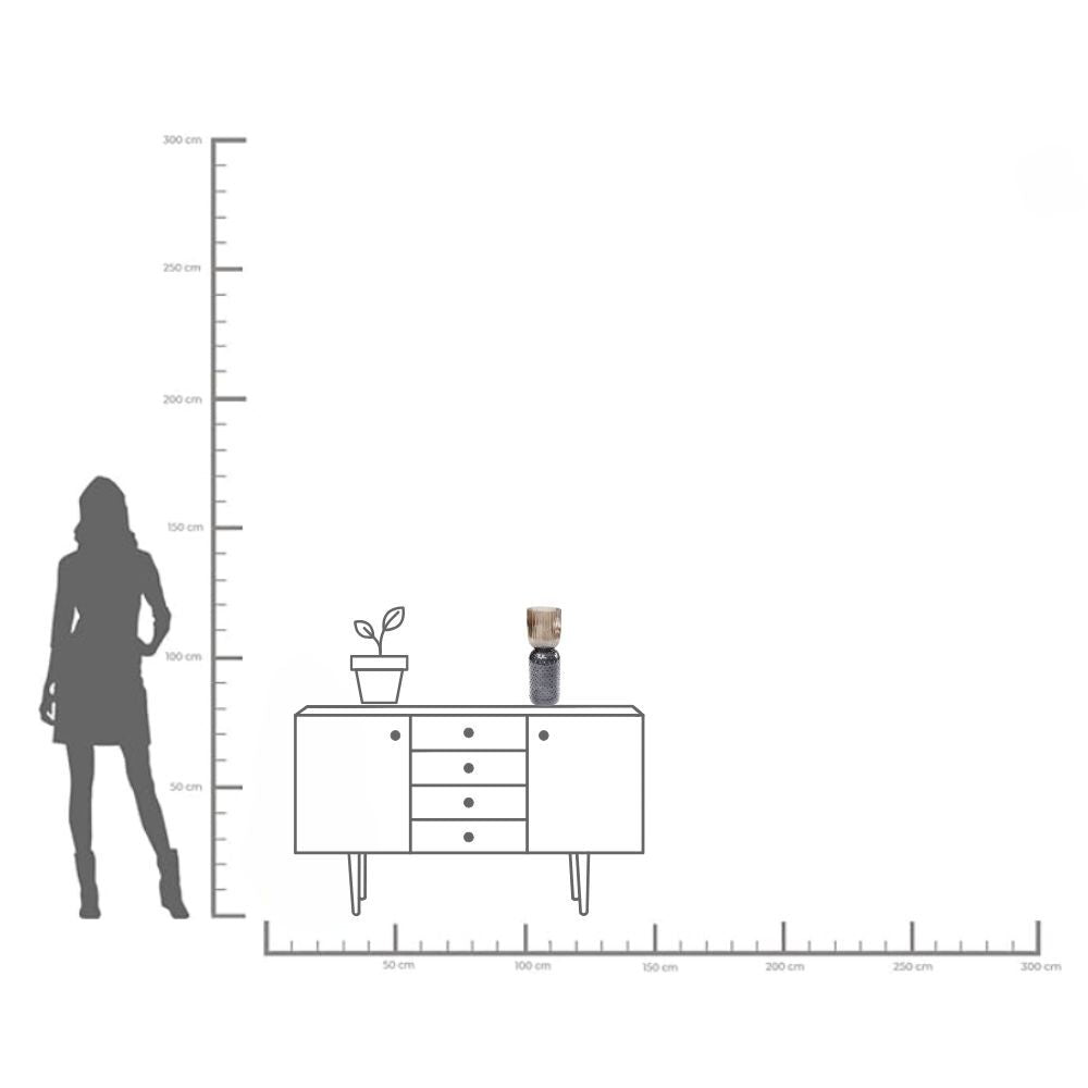 Vase Marvelous Duo Brown Grey 38cm