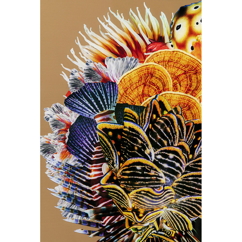 Framed Picture Flower Hair 120x120cm