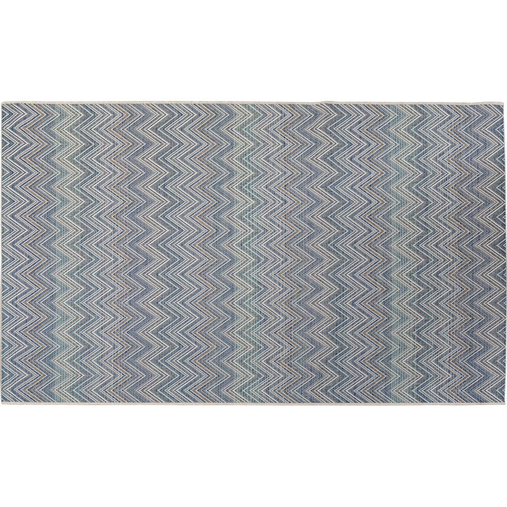 Outdoor Carpet Zigzag Blue 160x230cm
