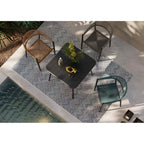 Outdoor Carpet Zigzag Blue 160x230cm