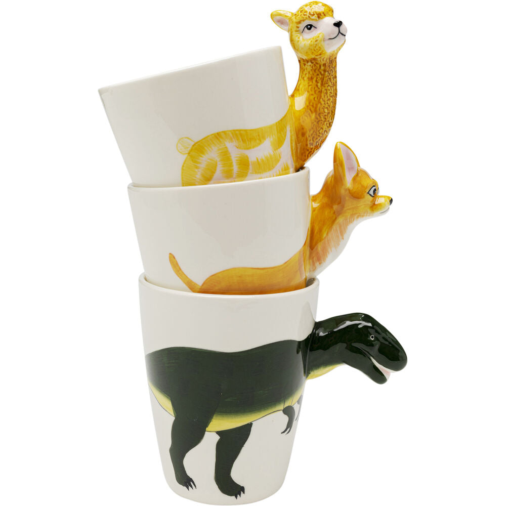 Mug Funny Animal Alpaca 12cm (4/Set)