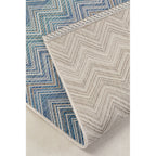 Outdoor Carpet Zigzag Blue 230x330cm