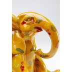 Deco Figurine Elephant Dots Yellow 18cm